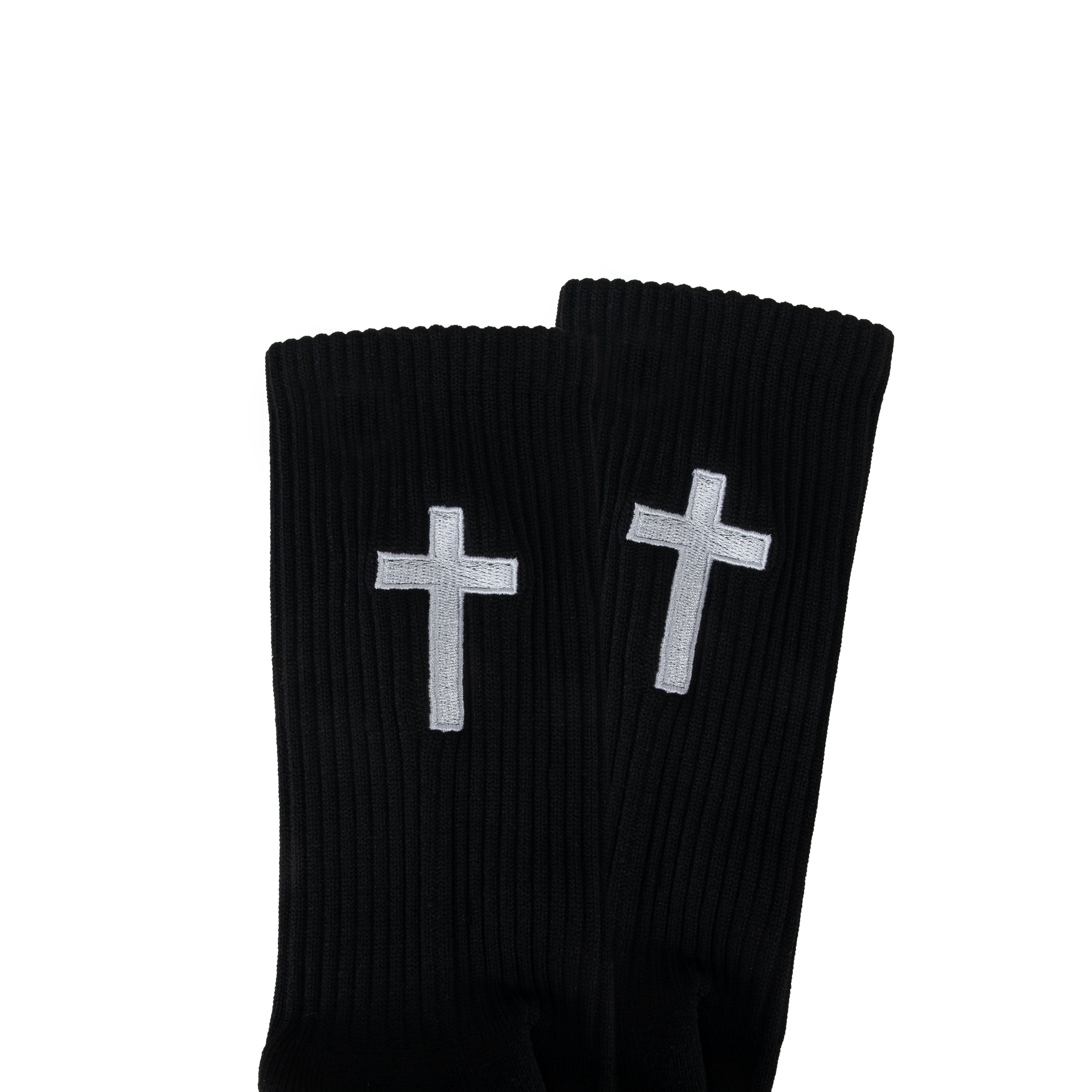 Black Cross Grip Socks