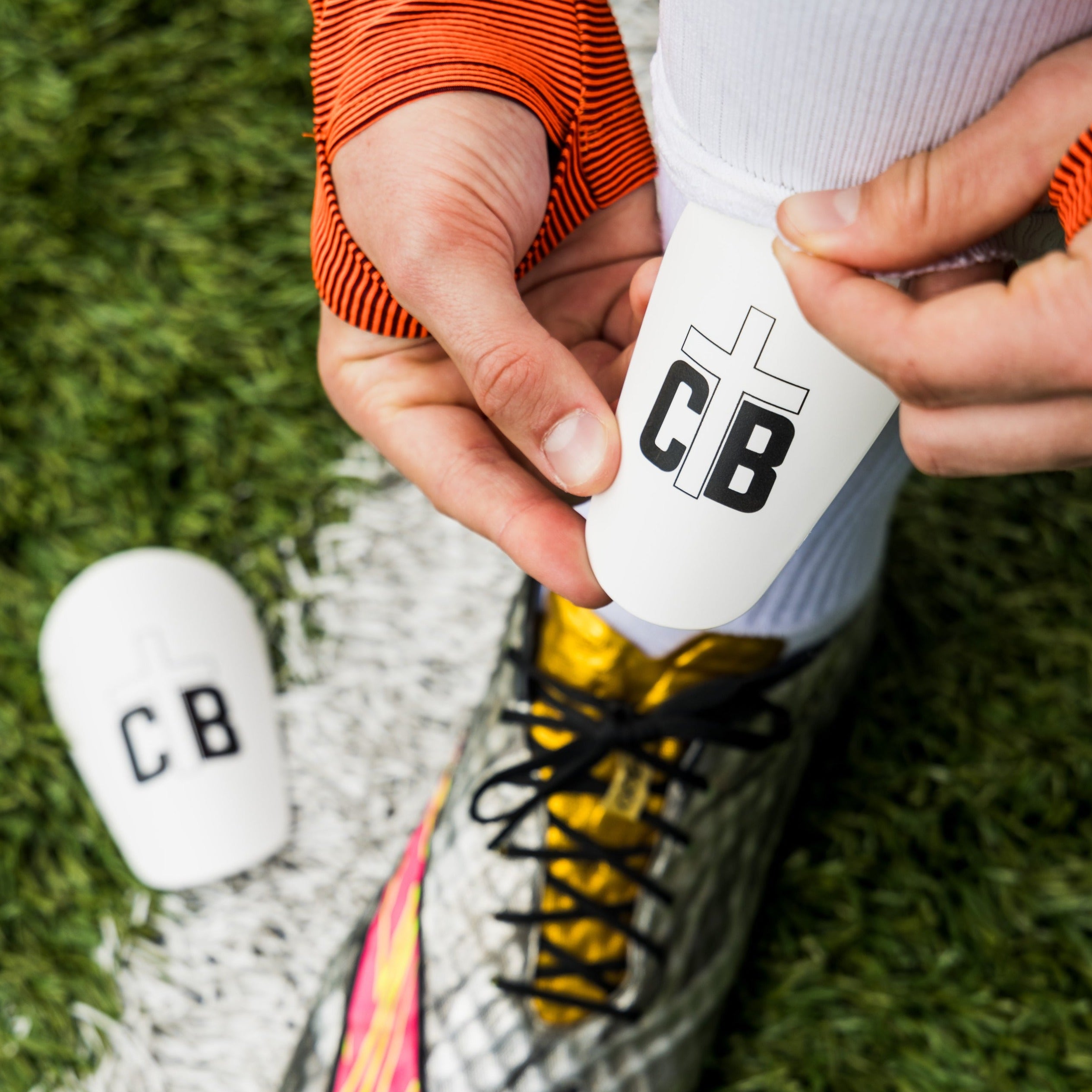 White Mini Shin Pads